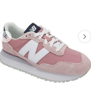 New Balance Blush and White Sneakers 237